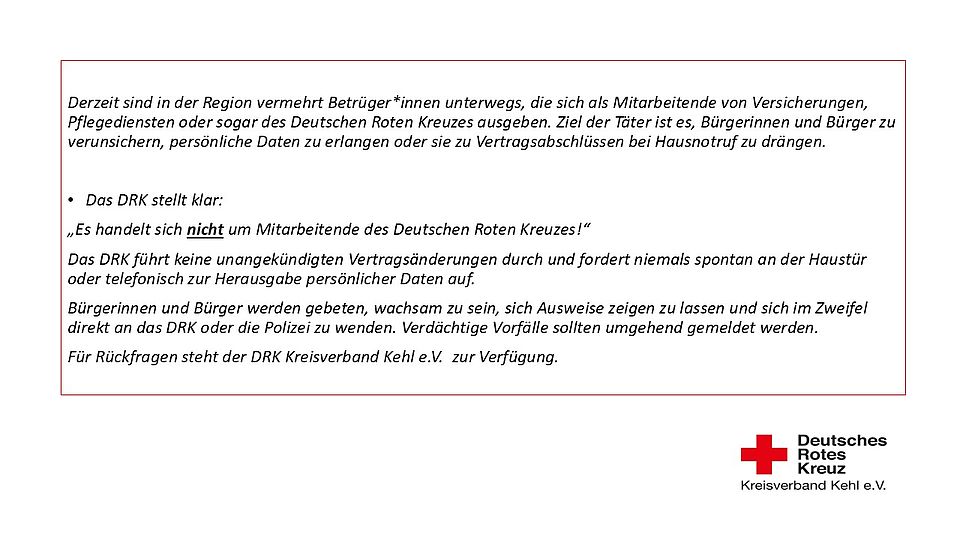 Warnung HNR Betrüger